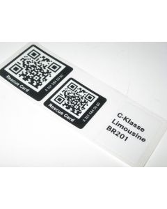 Mercedes W201 Breakdown Rescue QR Barcode Label Sticker A2015840000 New Genuine